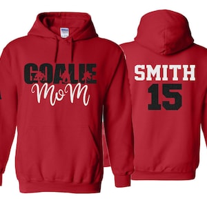 Glitter Goalie Hoodie | Hockey Goalie Mom | Hockey Hoodie | Hockey Bling | Hockey Spirit Wear | Customize  Colors
