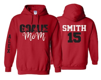 Glitter Goalie Hoodie | Hockey Goalie Mom | Hockey Hoodie | Hockey Bling | Hockey Spirit Wear | Customize  Colors