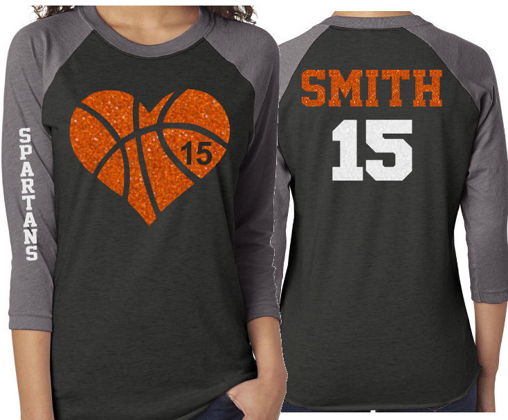 glitter basketball shirt