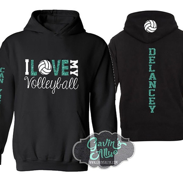 Volleyball Hoodie Etsy