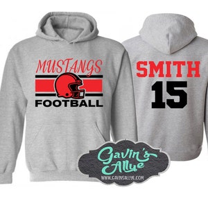 Football Hoodie | Customize Team & Colors | Football Spirit Wear | Custom Football Hoodie | Adult or Youth Sizes