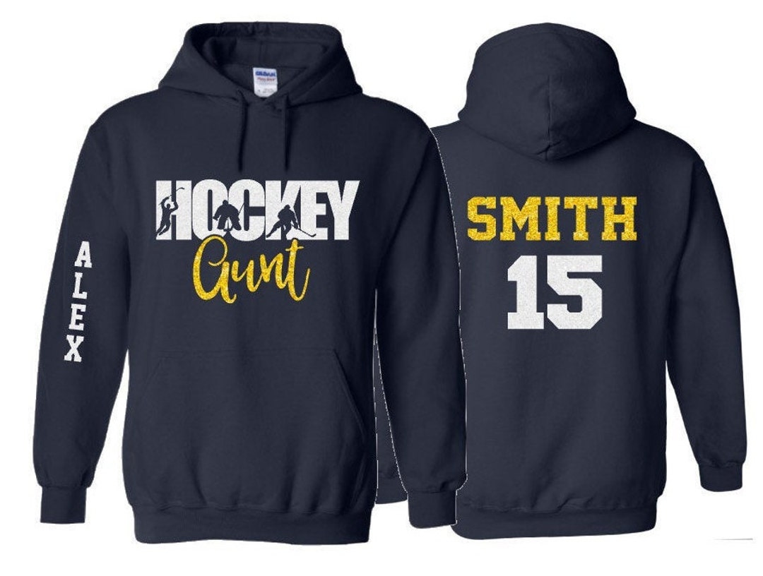 Glitter Hockey Hoodie Hockey Aunt Hockey Hoodies Hockey Bling Hockey