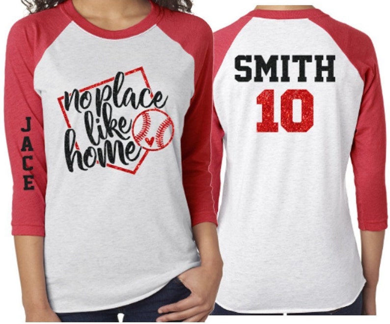 "Chicago Baseball Fans. No Place Like Home" T-Shirt - Long Sleeve Graphic Tee, Screen Printed In USA (X-Large)