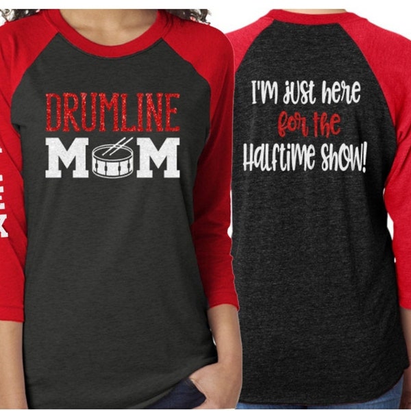 Glitter Drumline Mom shirt / Drumline Shirt / Band Shirts / Band Mom Shirts / Cute Band Shirts / Personalizza con i tuoi colori