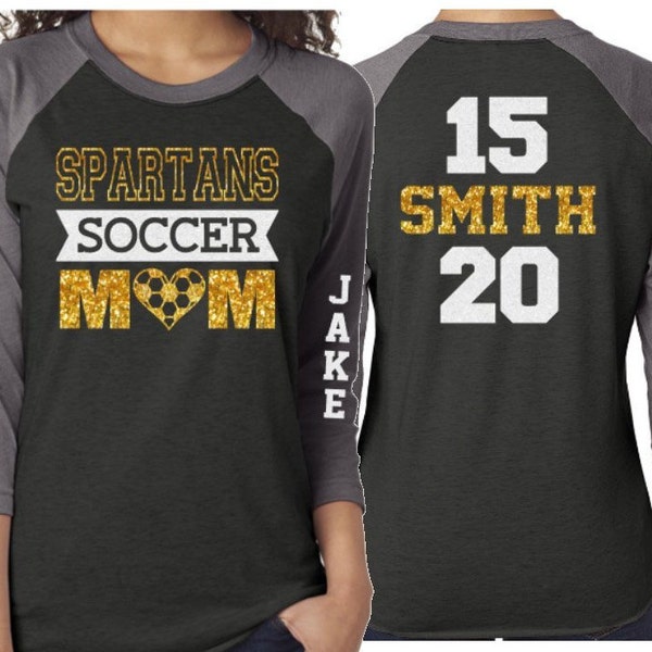 Glitter Soccer Shirt Etsy