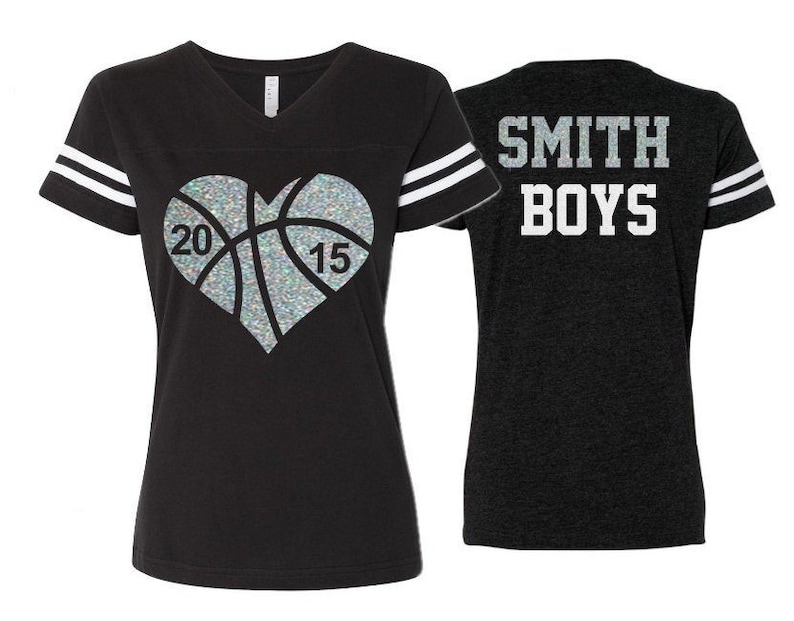 Glitter Basketball Heart Shirt Basketball Tshirts Two Etsy