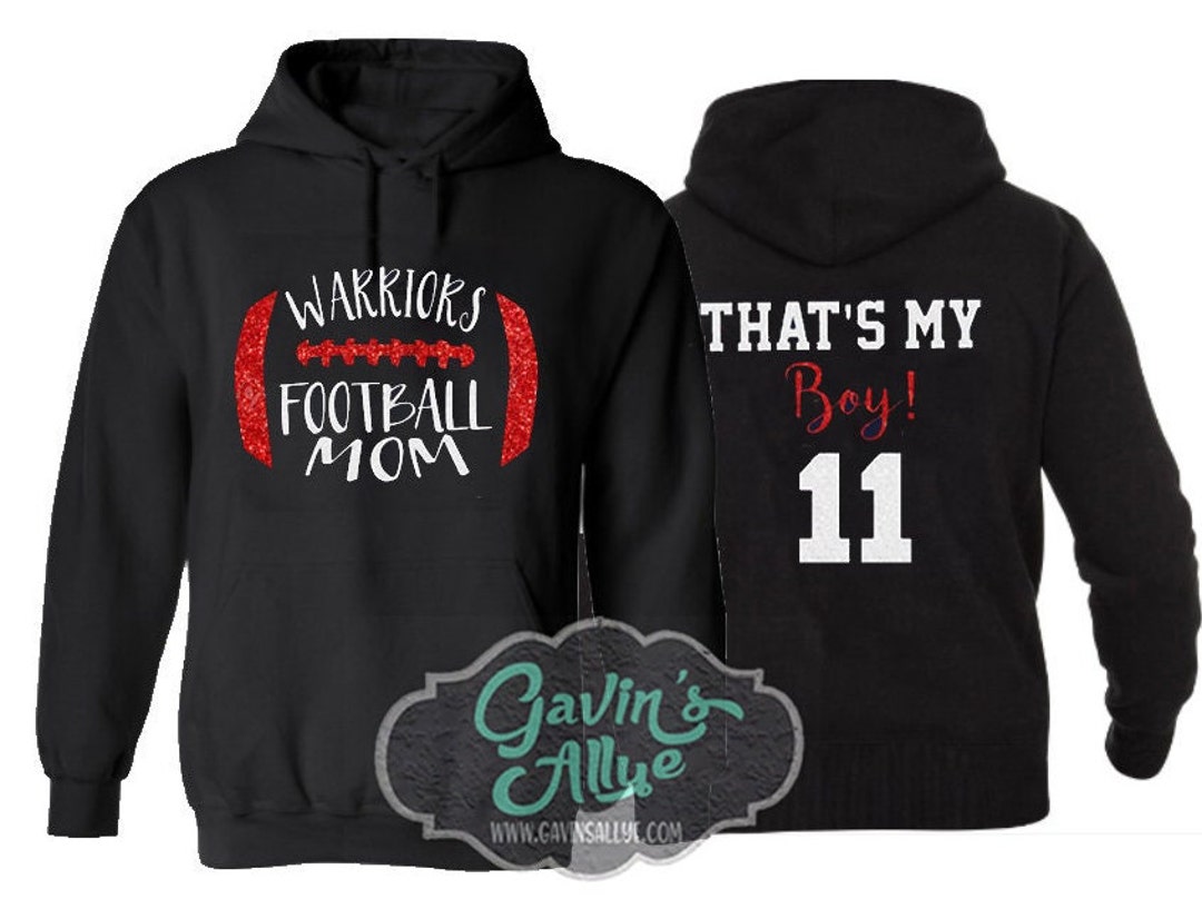 Glitter Football Mom Hoodie Football Hoodies Football Mom - Etsy