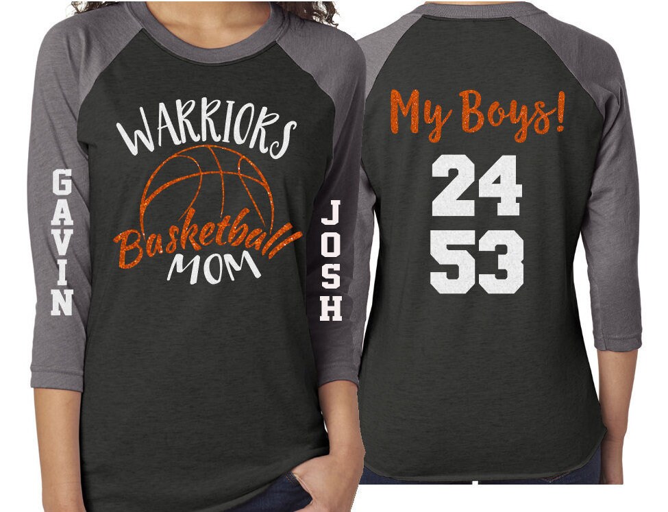 Glitter Basketball Mom Shirt Two Numbers Two Players - Etsy