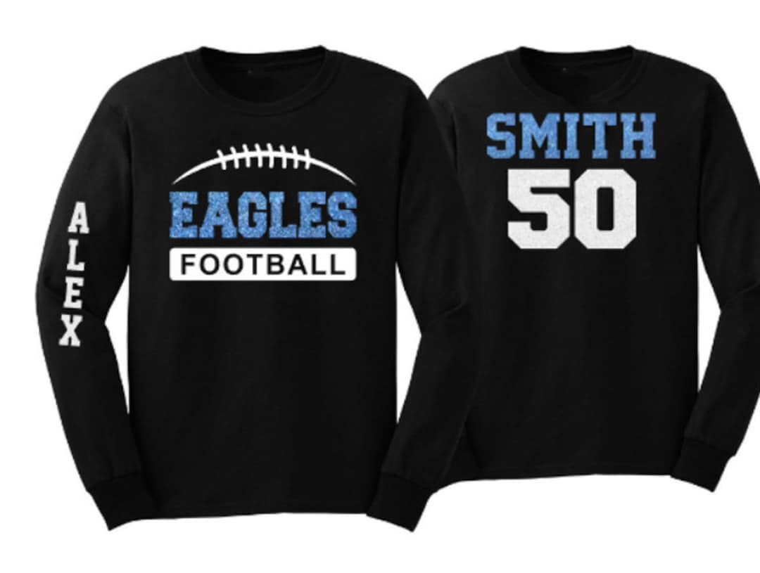 Glittery Football Striped Oversized Tee main image 1