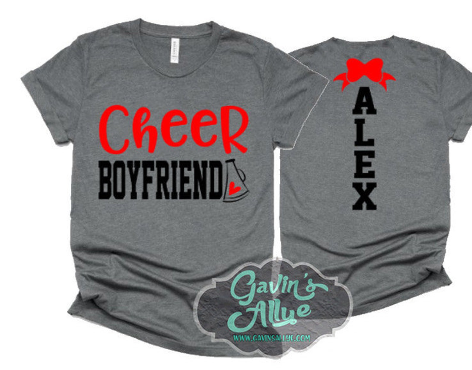 Cheer Boyfriend Shirt Tshirt à manches courtes Cheer Etsy