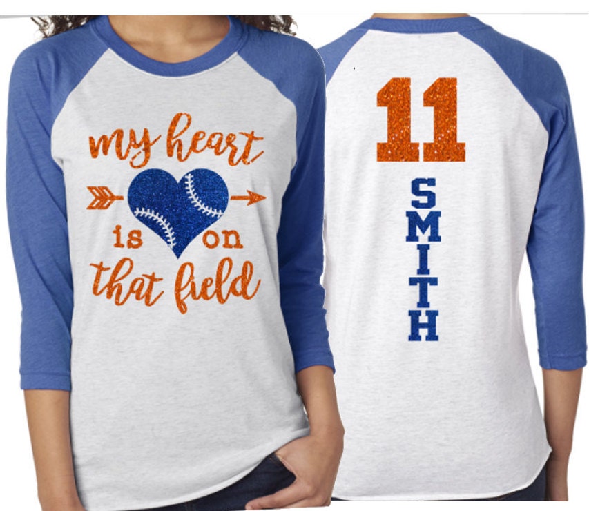 my heart is on that field baseball shirt