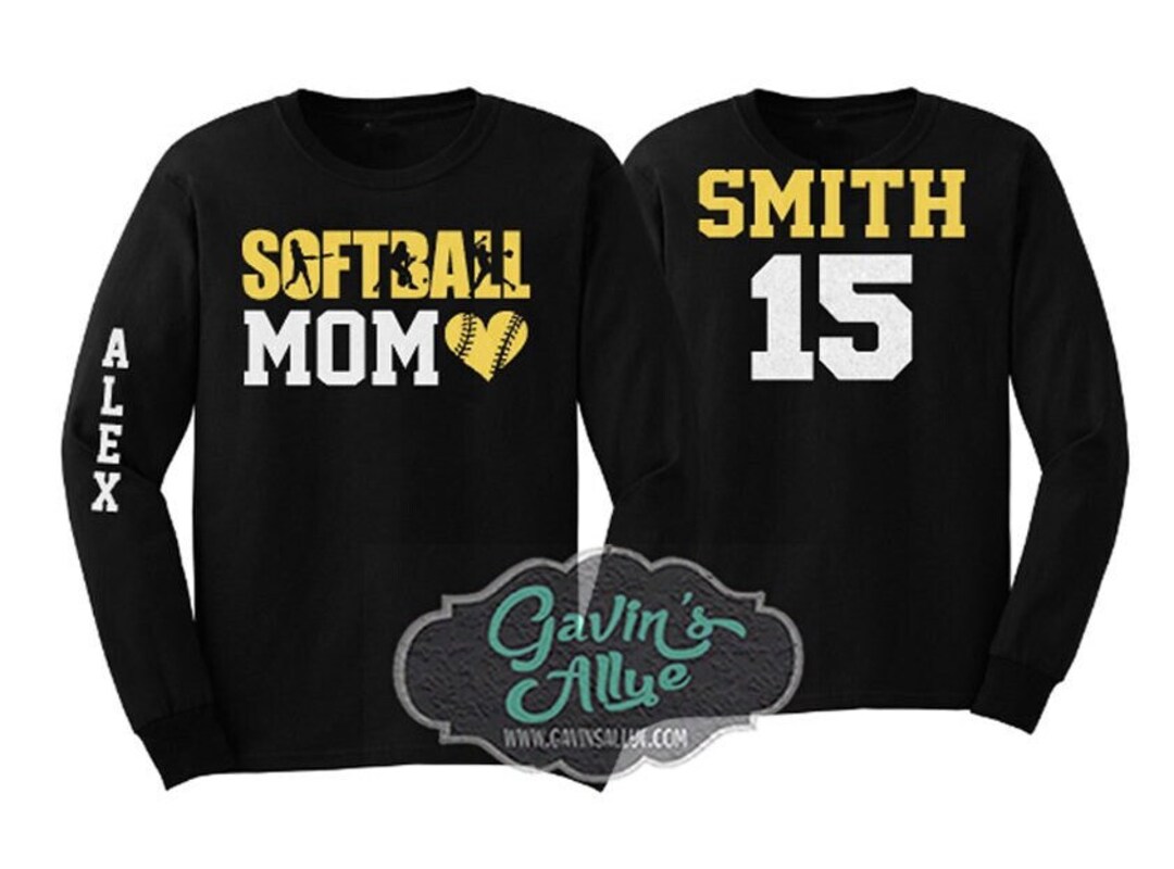 Glitter Softball Mom Shirts Softball Shirts Softball Shirt Long Sleeve