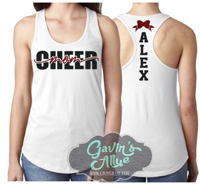 Glitter Cheer Mom Tank Top | Cheer Racerback Tank | Cheer Bling | Cheer ...