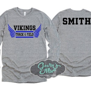 Track & Field Long Sleeve Shirt | Track Shirts | Short Sleeve Shirt | Customize Colors