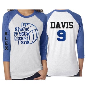 Glitter Volleyball Mom Shirt | I'll Always Be Your Biggest Fan | Volleyball Shirts | Volleyball Mom Shirts | Customize image 3