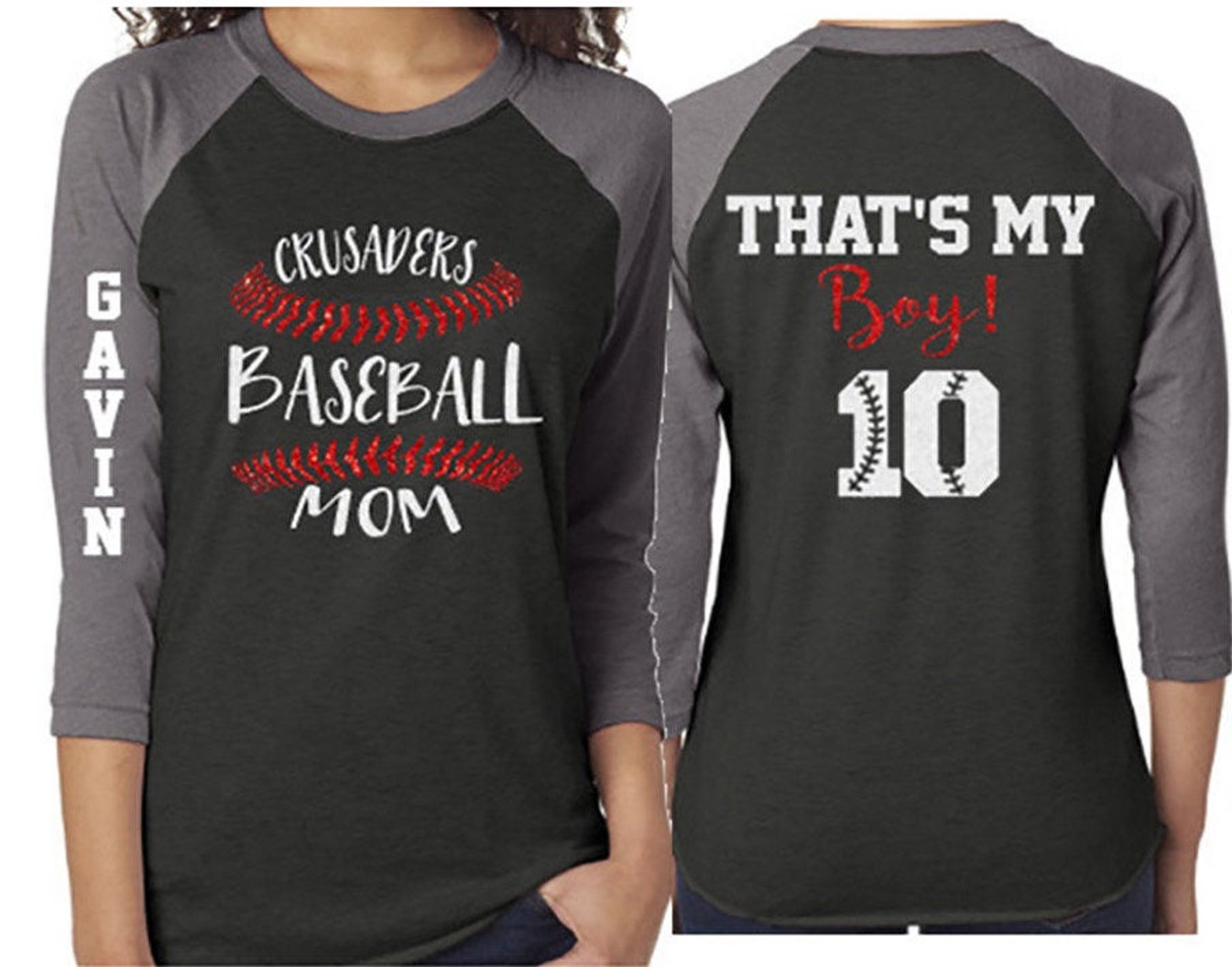 Baseball Mom Glitter Crewneck main image 1