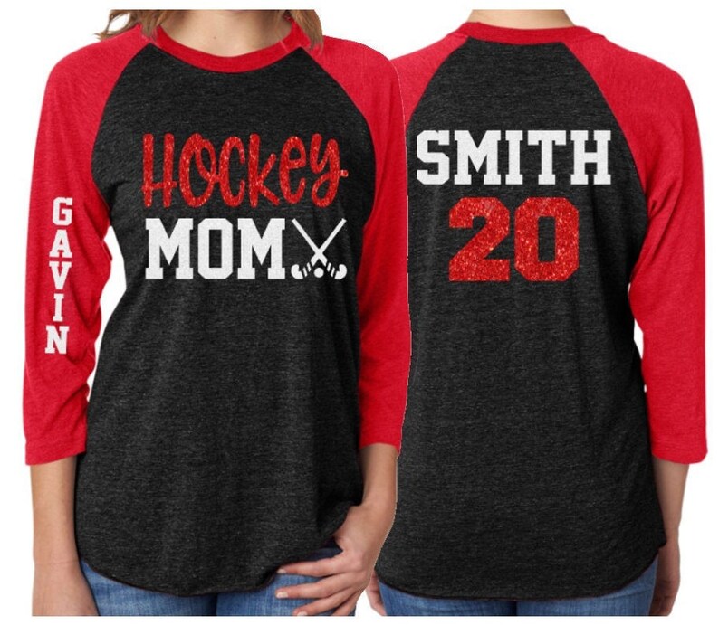 Glitter Hockey Mom Shirt Field Hockey Shirts Glitter Etsy