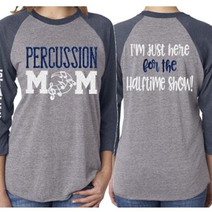 Glitter Percussion Mom shirt | Band Shirts | Band Mom Shirts | Band Bling | Band Spirit Wear | Customize with your Colors