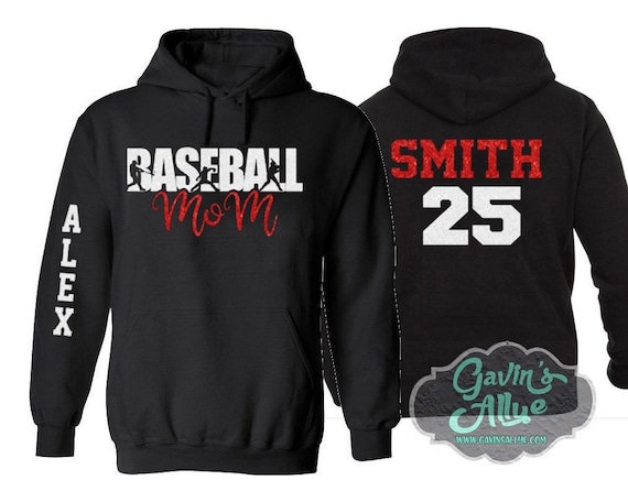 Baseball mom hoodie hotsell