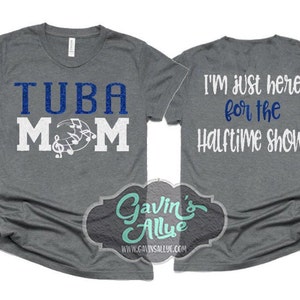 Glitter Tuba Mom T-shirt | Band Shirts | Short Sleeve Tshirt | Bella Canvas Tshirt | Customize with your Colors
