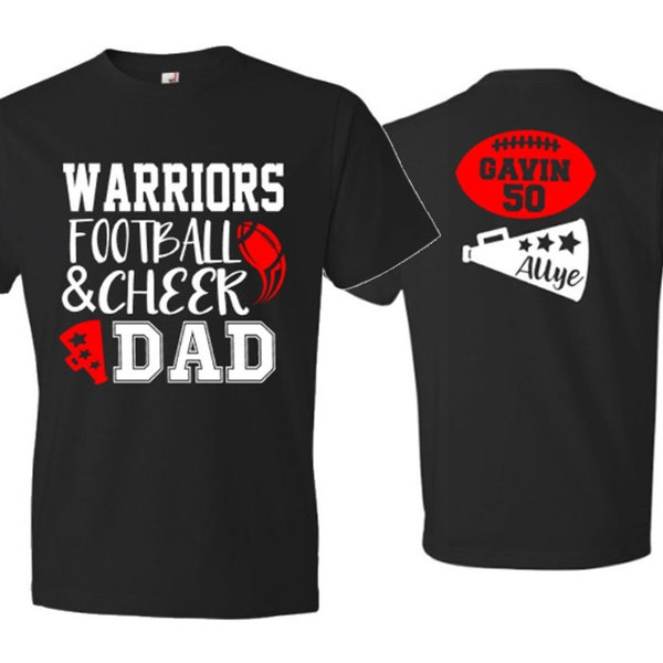Football and Cheer Dad Shirt| Short Sleeve T-shirt |Customize your team & colors