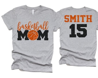 Glitzer Basketball Mom Shirt | Basketball Tshirts | Basketball Mom Shirts | Basketball Bling| Bella Leinwand Tshirt