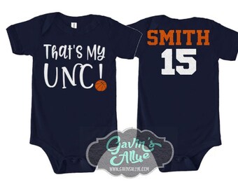 Glitter Basketball Shirts | Basketball Sister Infant Bodysuit | That's My Unc! | Bella Canvas Bodysuit