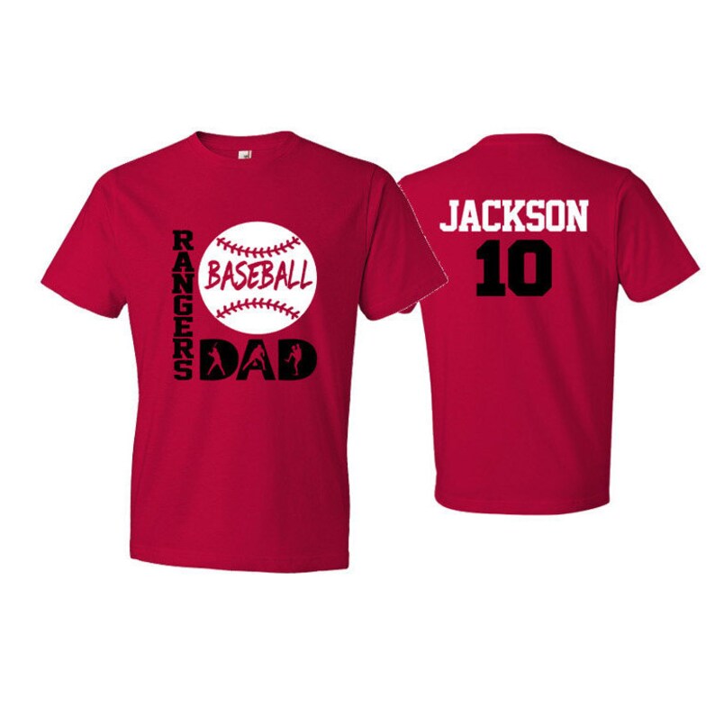 Baseball Dad Shirt Dad Baseball Shirt Customize Your Team Etsy