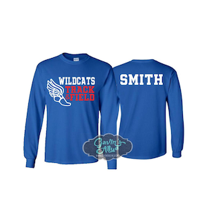 Track & Field Long Sleeve Shirt | Track Shirts | Short Sleeve Shirt | Customize Colors