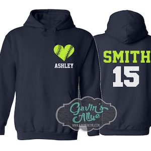 Glitter Softball Hoodies | Softball Shirts | Fastpitch | Customize with your Team & Colors | Adult or Youth Sizes