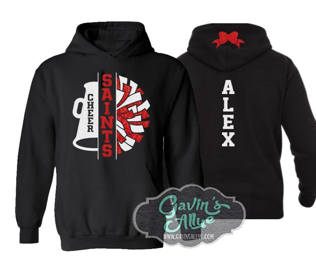 Cheer Hoodie Glitter Cheer Hoodie Youth or Adult Cheer Bling Cheer Shirts Customize Team