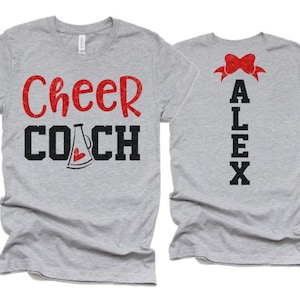 Glitzer Cheer Coach Shirt | Cheer Shirt | Cheer Bling | Cheer Spirit Wear | Bella Canvas T-Shirt | Kurzarm Shirt