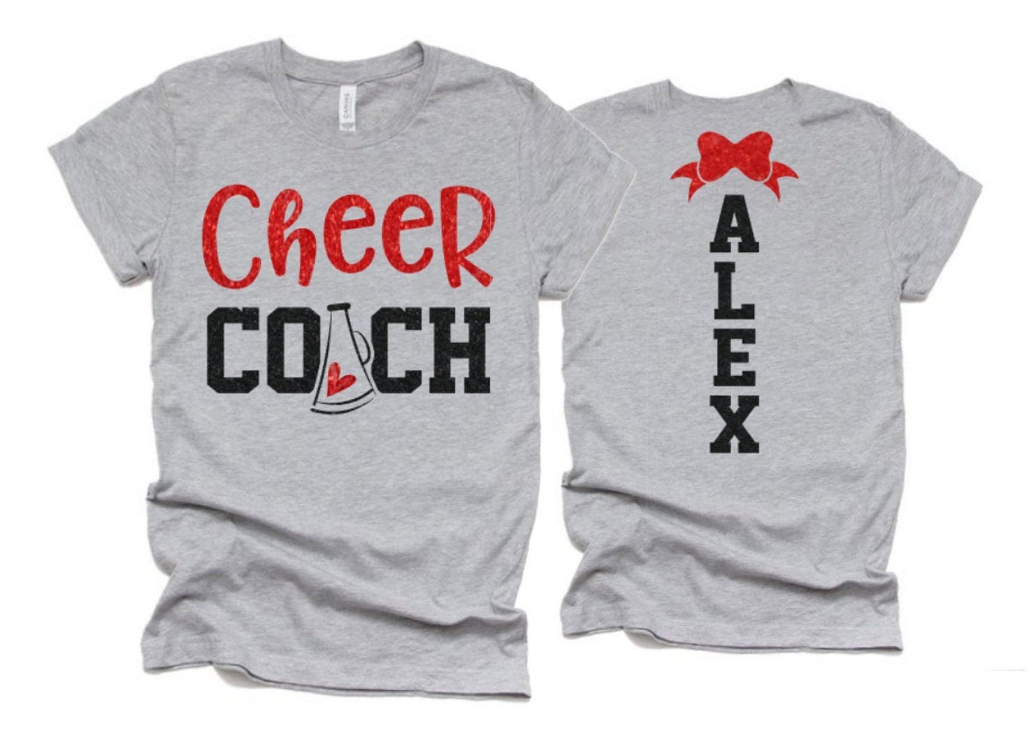 Glitter Cheer Coach Shirt Cheer Shirt Cheer Bling Cheer Etsy