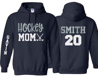 Hockey Mom Hoodie  | Field Hockey Hoodies | Hockey Spirit Wear | Customize Colors
