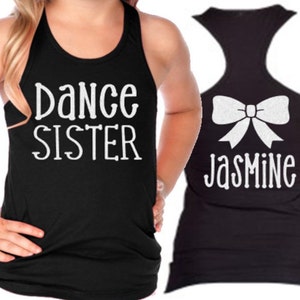 Glitter Dance Sister Tank Top | Racerback tank | Customize