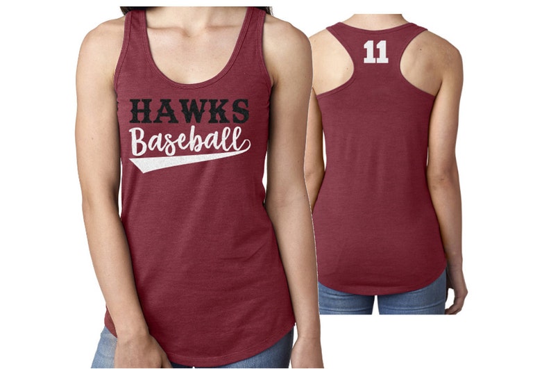 Glitter Baseball Tank Top Baseball Mom Tank Top Racerback Tank Baseball Tank Customize Your Team & Colors image 3