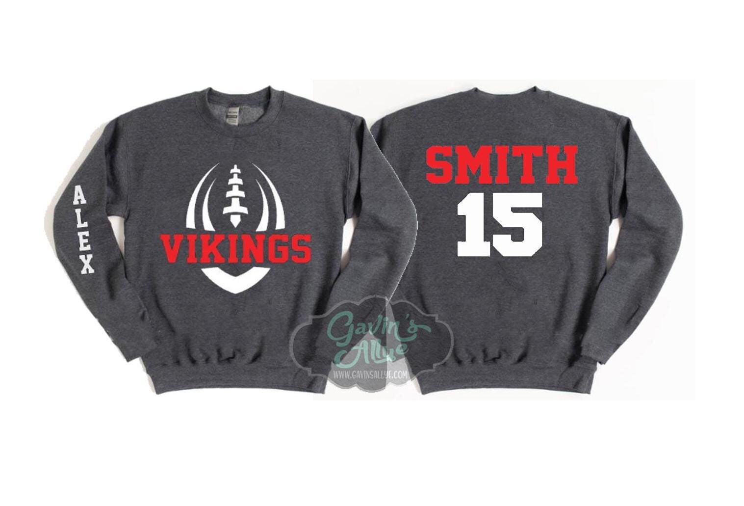 Football Hoodie |  Football Spirit Wear | Custom Football | Crewneck Sweatshirt | Football Spirit Wear