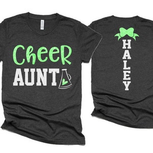Glitter Cheer Aunt Tshirt  | Cheer Bling | Cheer Spirit Wear | Bella Canvas Tshirt | Short Sleeve Shirt | Customize Colors