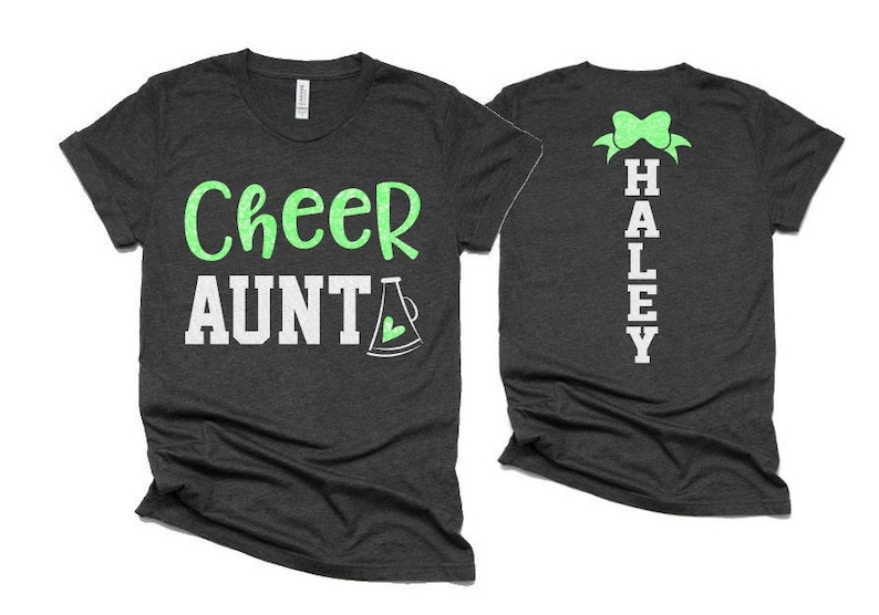 Glitter Cheer Aunt Tshirt Cheer Bling Cheer Spirit Wear Etsy