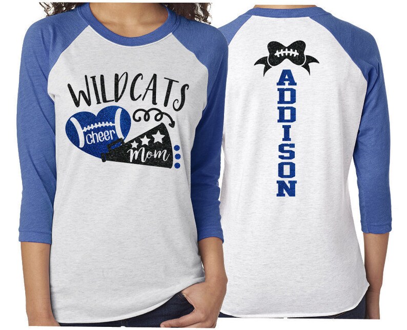 Glitter Cheer Mom Shirt Cheer Shirt 3/4 Sleeve Raglan Etsy Australia