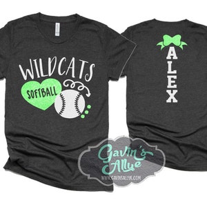 Glitter Softball shirt | Softball Heart | personalized | Softball Tshirt |  Softball tee | Customize Youth or Adult