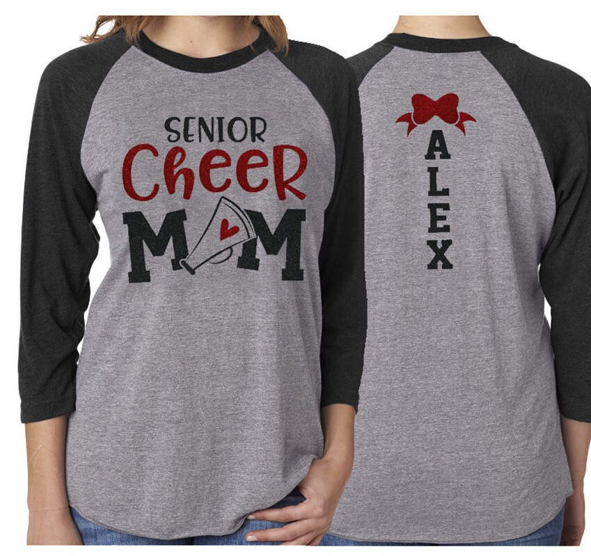 Glitter Senior Cheer Mom Shirt Cheer Mom Shirt Cheer Bling Etsy UK