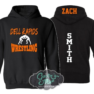 Wrestling Hoodie | Wrestling Spirit Wear | Wrestling Gift | Wrestler Hoodie | Wrestling Team Hoodie Customize Team & Colors | Youth or Adult