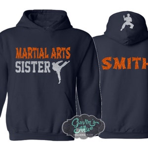 Glitter Martial Arts Sister Hoodie | Martial Arts Hoodies | Karate Hoodies | Customize | Martial Arts Sister Hoodie