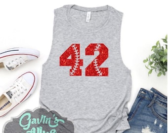 Glitter Baseball Muscle Tank Tops | Baseball Mom Tank Top | Baseball Shirts | Muscle Tank | Softball Tank