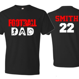Football Dad Shirt | Short Sleeve T-shirt |Football Spirit Wear | Custom Football Shirt | Customize colors