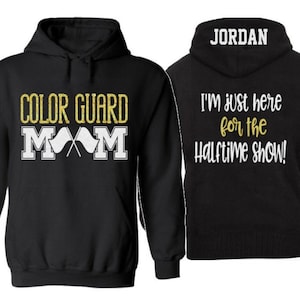 Glitter Color Guard Mom Hoodie | Band Hoodie | Band Shirts | Customize with your Colors