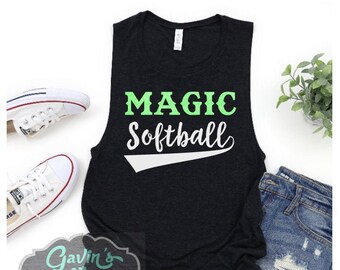 Mom tanktop glitter softbal | Gespierde softbaltanktop | Personaliseer je kleuren | Softbalbling | Gepersonaliseerde softbal