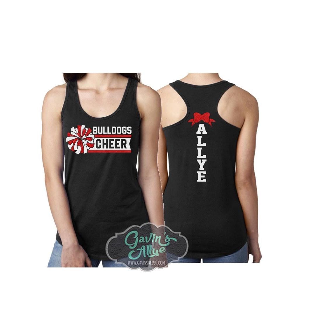 Glitter Custom Cheer Tank Tops | Cheerleader Tank Tops | Cheerleader ...