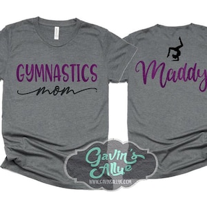 Glitter Gymnastics Mom Shirt | Gymnastics Mom Shirts | Gymnastics Shirts | Bella Canvas Tshirt | Customize Colors